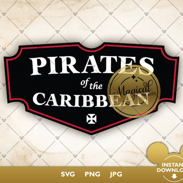 Pirates of the Caribbean sign SVG