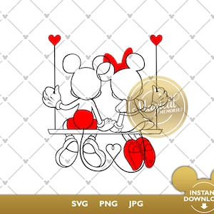 Mickey and Minnie Valentines SVG - Valentines Day SVG