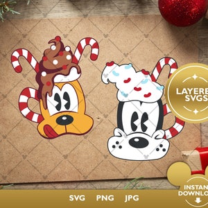 Pluto och Goofy SVG - Jul SVG - Varm dryck SVG - Varm choklad SVG