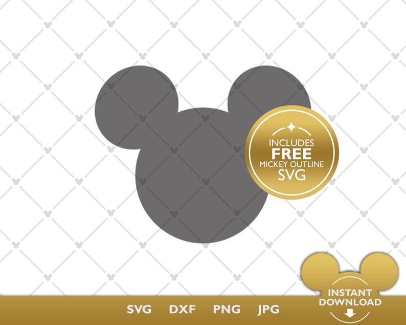 Download Mickey Mouse head SVG cutting file with FREE Mickey ...