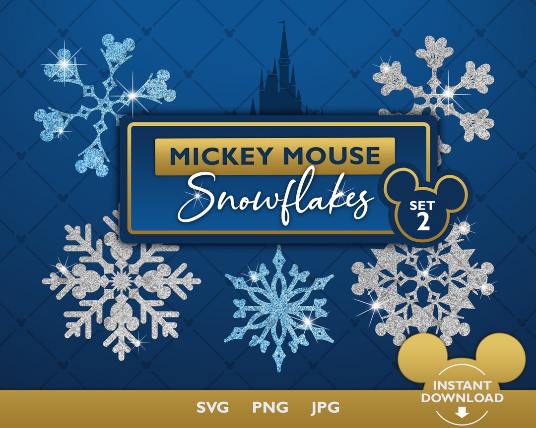 Mickey Snowflakes SVG Set 2 - Etsy