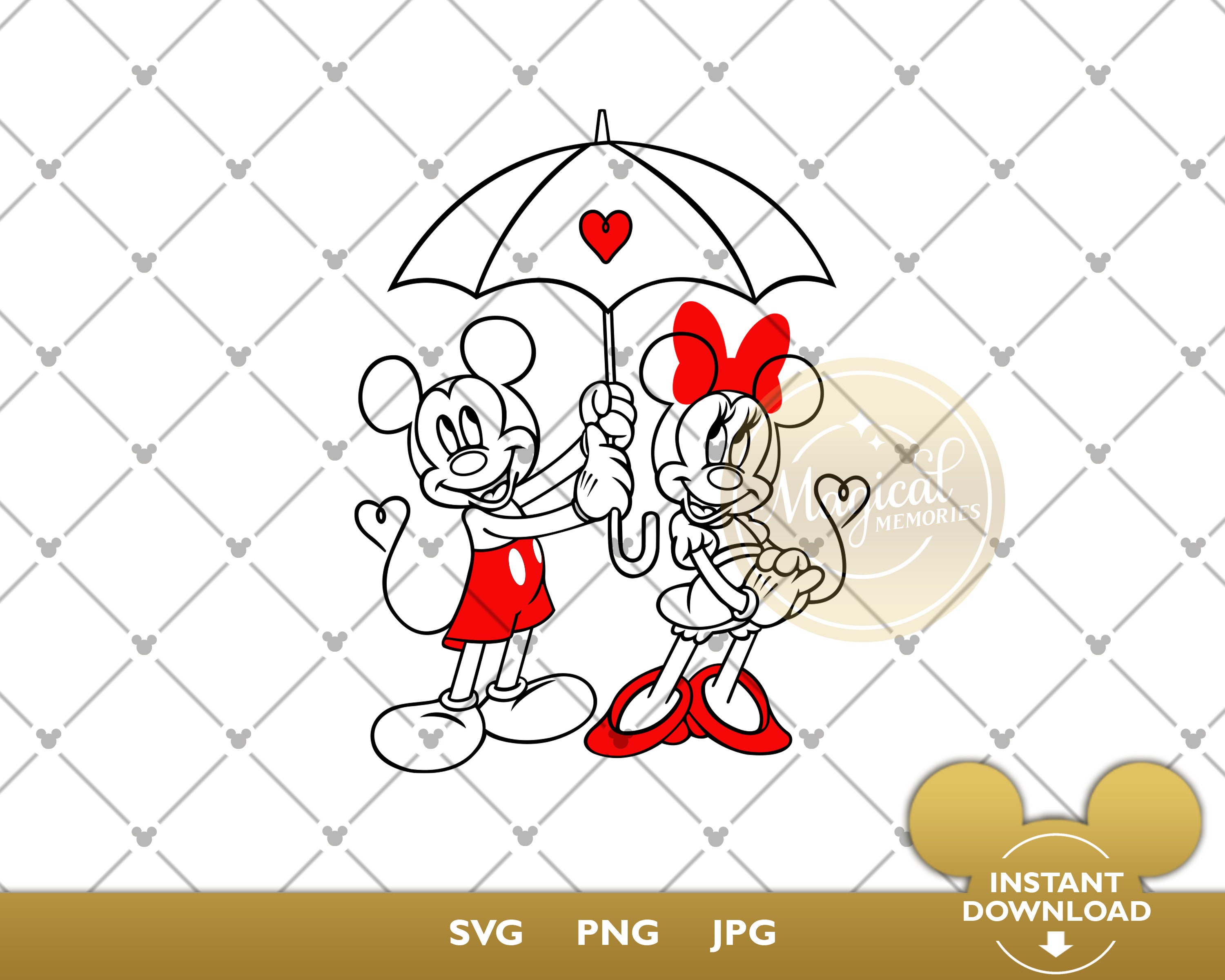 Minnie Mouse Valentines SVG, Disney Valentines SVG, Disney Minnie Love SVG  - SVG Dreamer Store