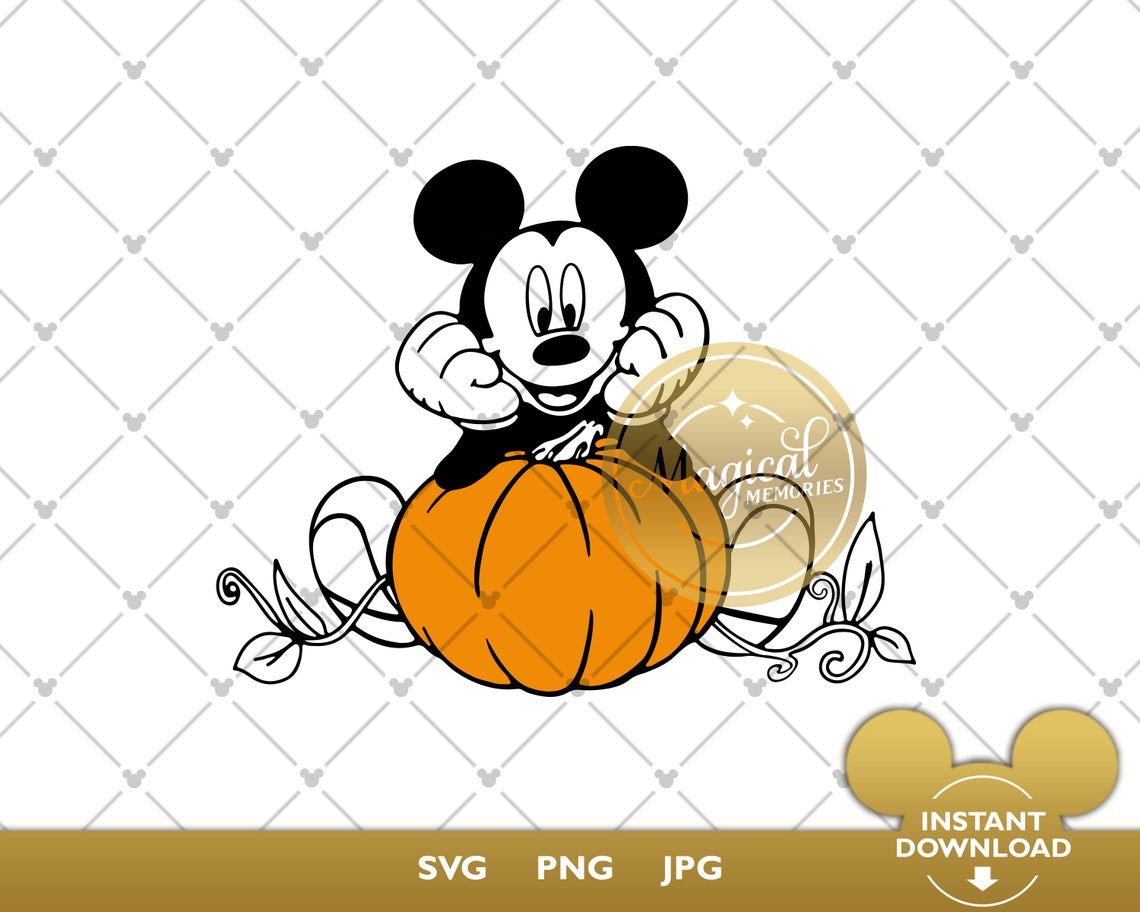 Mickey Pumpkin SVG Mickey Halloween SVG Mickey - Etsy