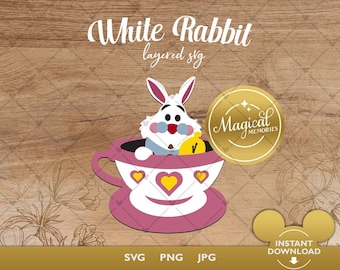 Alice in Wonderland SVG - White Rabbit svg - Easter SVG
