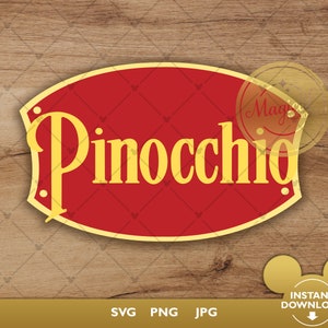 Pinocchio SVG - Pinocchio logo - Cricut Silhouette cutting file - Layered design