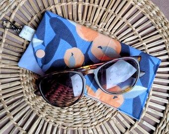 Peach Sunglasses Case with Clip | Glasses case | Travel Sunglasses Pouch | Secure Glasses Protector