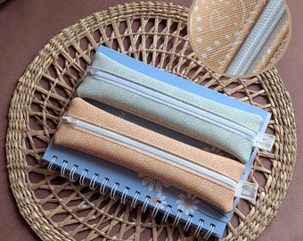Boho Elastic Notebook Pencil Case: Faux Leather Journal Band. Pen holder. Elastic Bookmark. Journal Accessories. Gift for Her. Birthday