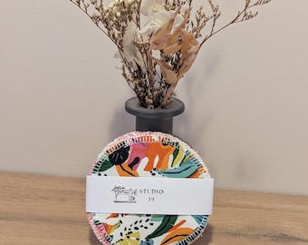 Set di 5 dischetti riutilizzabili per il viso in cotone 100% tropicale / Dischetti struccanti ecologici / Salviette struccanti lavabili per il viso / Prodotti per la cura della pelle a zero rifiuti / Fatti a mano