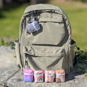 Mini Zipper Pouch with Clip | Small Accessory Case for AirPods, Lip Balm, Cables & More. Earphones Case. Small Gift Ideas. Back to School
