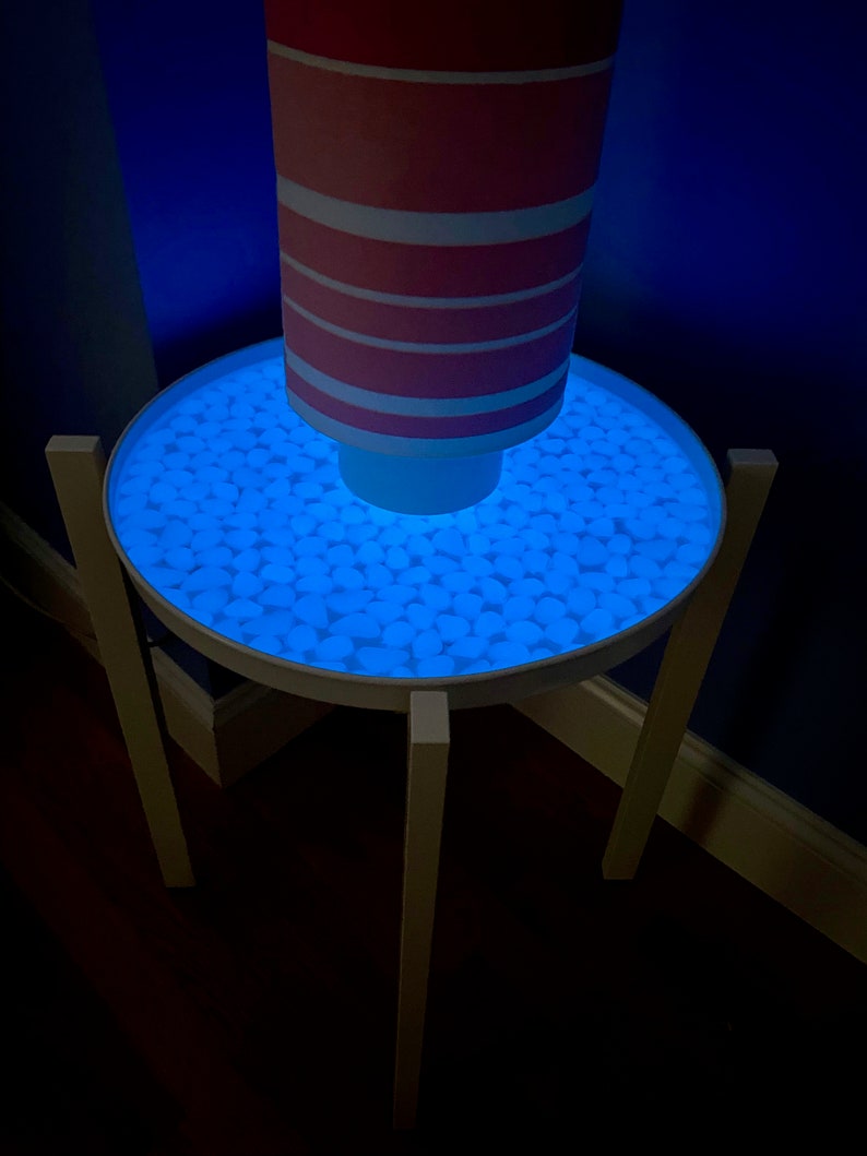 Epoxy glow in the dark table polewgirls