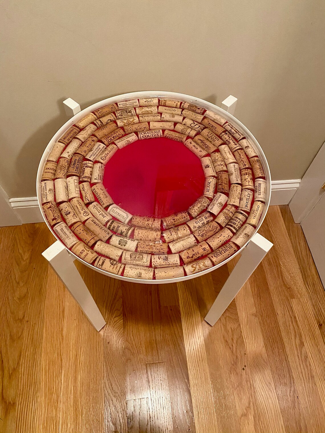 Wine Cork Epoxy Table Etsy
