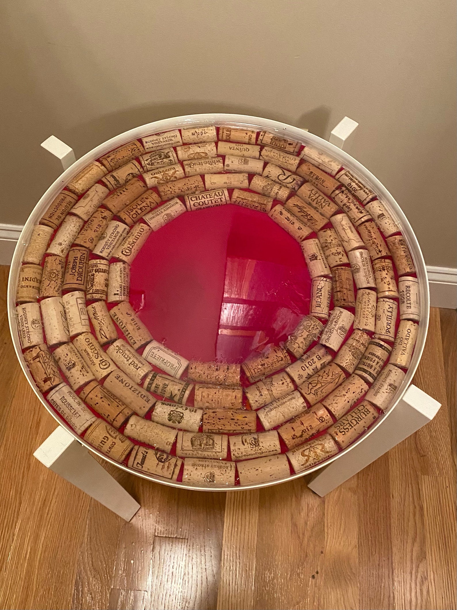 Wine Cork Epoxy Table Etsy