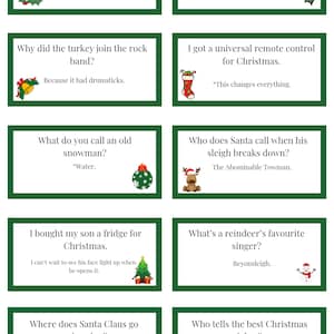 10 Christmas Cracker Jokes and Bucket List - Digital Download Set 2