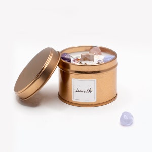 Solicitude Crystal Reiki Energy Healing Infused Soy Wax Aromatherapy Candle For Anxiety