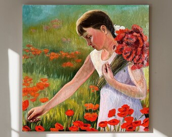 花を持つイタリアの少女 - ホアキン・ソローリャ・イ・バスティーダ