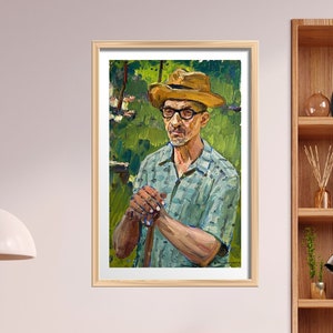 PINTURA VINTAGE, pintura al óleo, realismo vintage, realismo socialista, retrato, retrato masculino, Hombre, artista O. Maksimenko