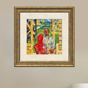 PINTURA VINTAGE, pintura a óleo, realismo vintage, realismo socialista, retrato, gênero, Casa nova, artista K. Litvin