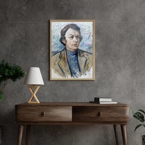 PINTURA VINTAGE, pintura al óleo, realismo vintage, realismo socialista, retrato, retrato masculino, hombre, artista A. Petrik