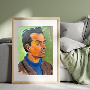 PINTURA VINTAGE, pintura al óleo, realismo vintage, realismo socialista, retrato, retrato masculino, Retrato de un hombre, artista P. Sobko