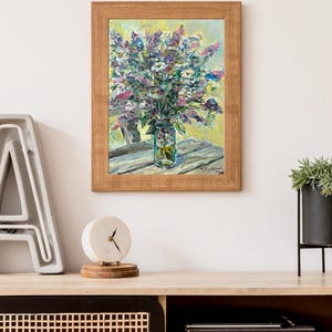 PINTURA ORIGINAL, pintura al óleo, impresionismo, paisaje, bodegón, ramo de flores, artista V. Gvozdinsky