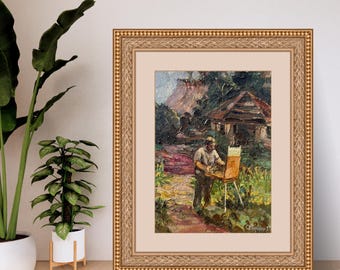 鍬を持つ男 - ジャン＝フランソワ・ミレー手描き油絵複製、畑で働く