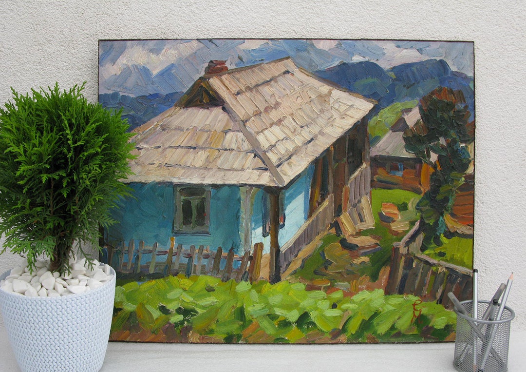 VINTAGE ORIGINAL PAINTING, Painting, Socialist Realism, Vintage Realism ...