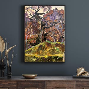 VINTAGE ORIGINAL PAINTING, oil painting, socialist realism, impressionism, landscape, Autumn motive, artist N. Chernikov
