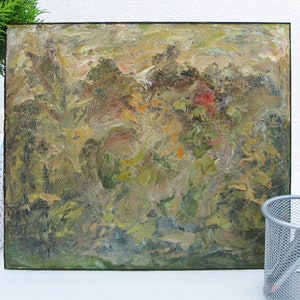 VINTAGE ORIGINAL GEMÄLDE, sozialistischer Realismus, Ölmalerei, Vintage Realismus, Impressionismus, Landschaft, Undurchdringbare Wilds, 2007, L.Khvedchuk
