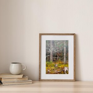 VINTAGE PAINTING, oil painting, vintage realism, socialist realism, landscape, Birch grove, artist V. Nesterov