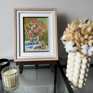 PINTURA ORIGINAL, vintage, realismo, pintura moderna, pintura al óleo, impresionismo, naturaleza muerta, ramo de flores, artista V. Gvozdinsky