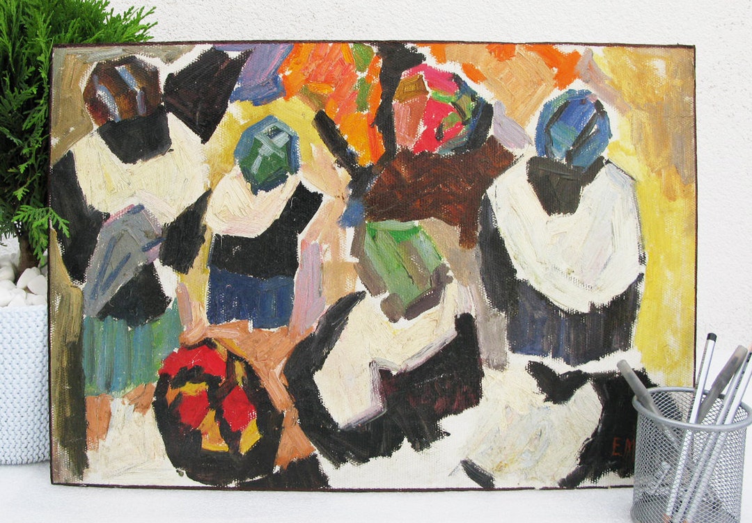 VINTAGE ORIGINAL PAINTING, Socialist Realism, Vintage Realism ...