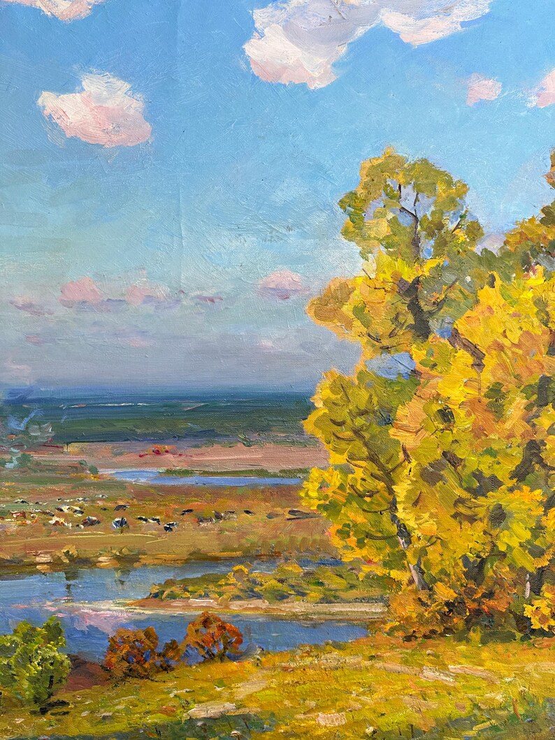 VINTAGE ORIGINAL PAINTING, Oil Painting, Socialist Realism