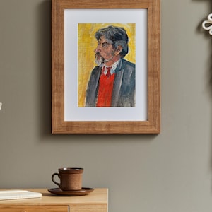 PINTURA VINTAGE, pintura a óleo, realismo vintage, realismo socialista, retrato, retrato masculino, Homem, artista D. Gribok