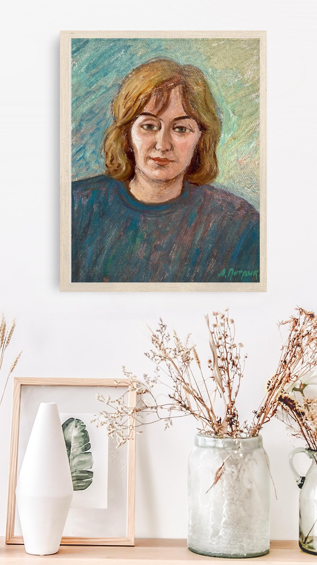 VINTAGE ORIGINAL PAINTING, Oil Painting, Vintage Realism, Socialist ...