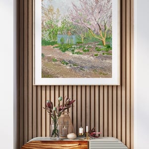 PINTURA ORIGINAL VINTAGE, pintura a óleo, realismo socialista, impressionismo, paisagem, floração de primavera, artista N. Chernikov