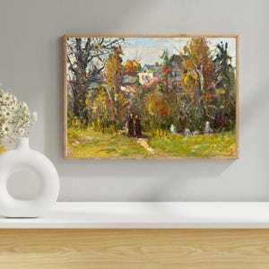 ORIGINAL PAINTING, modern painting, oil painting, impressionism, landscape, Autumn day, artist D. Chudnov