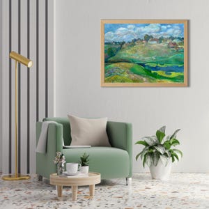 VINTAGE ORIGINAL PAINTING, oil painting, socialist realism, impressionism, landscape, Summer day, artist M. Koshel