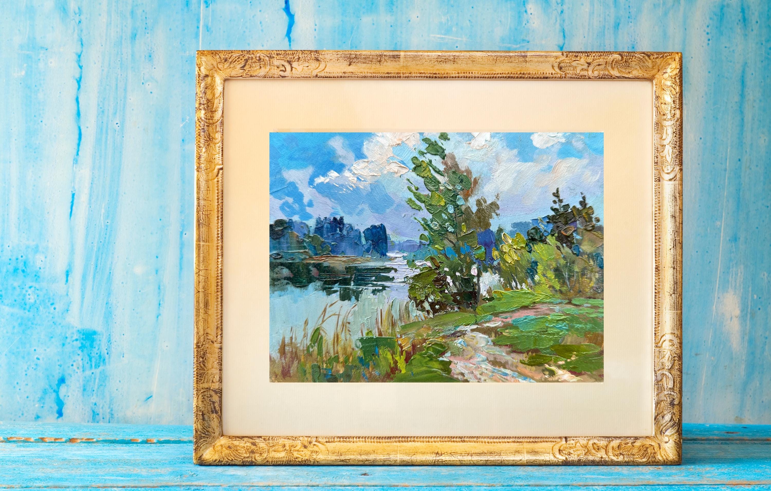 ORIGINAL PAINTING, modern painting, oil painting, impressionism, landscape, Summer day, artist Yu. Suprunchuk