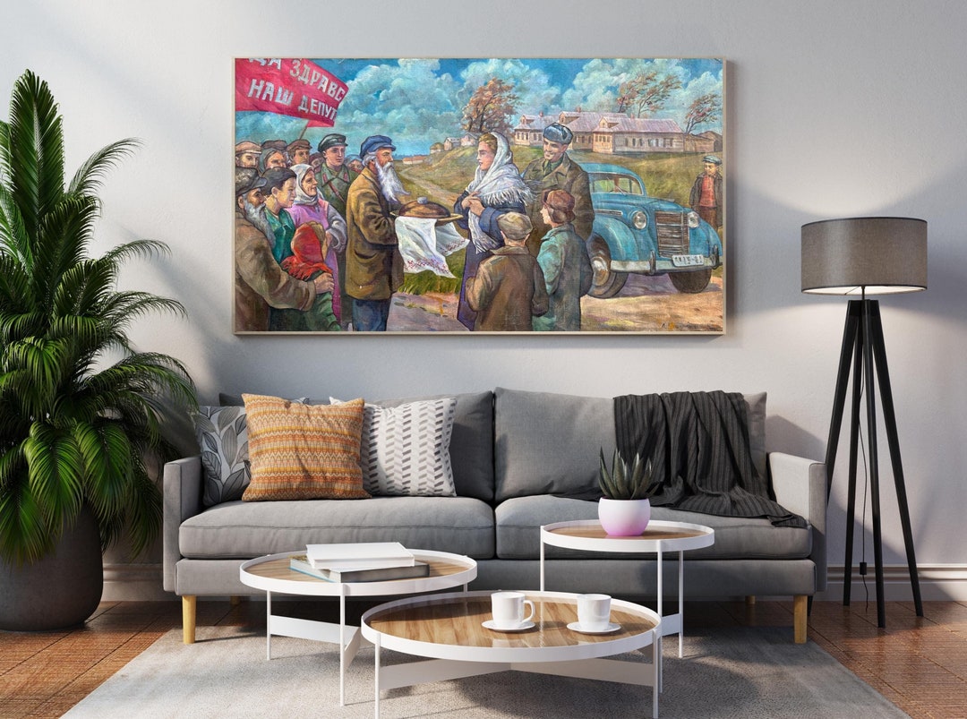 VINTAGE PAINTING, Oil Painting, Vintage Realism, Socialist Realism ...