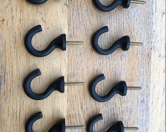 Classic Set of x8 cup hooks Mug Hooks Hook made from iron | Multipurpose Hook | Shelf Hook | Universal Hook | Shelf cup Hanger | Handmade |F