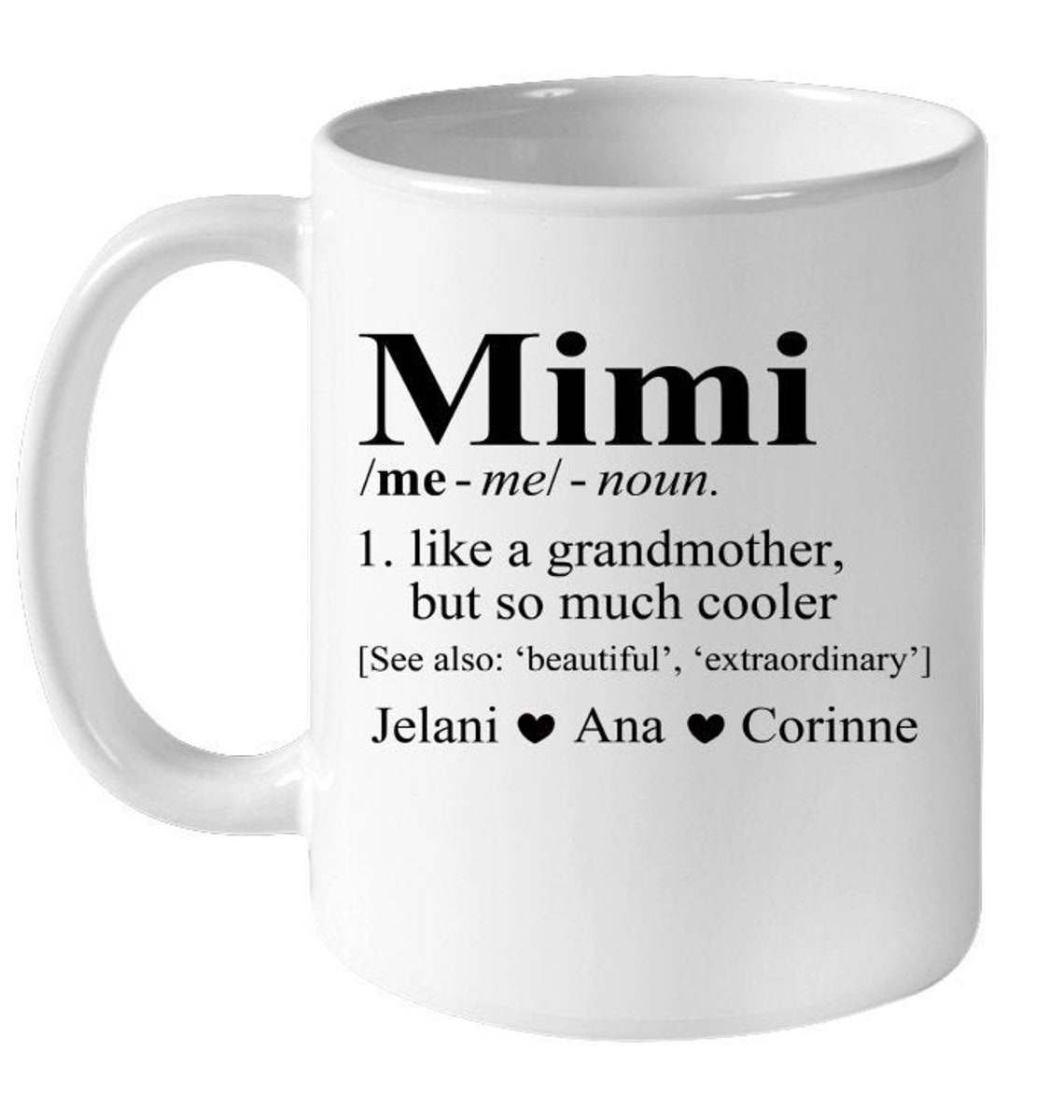 Mimi definition custom name mug mimi definition personalized Etsy