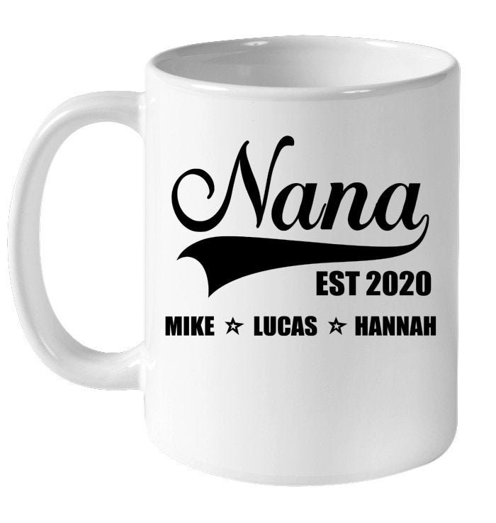 Nana custom year mug nana personalized mug nana custom name Etsy