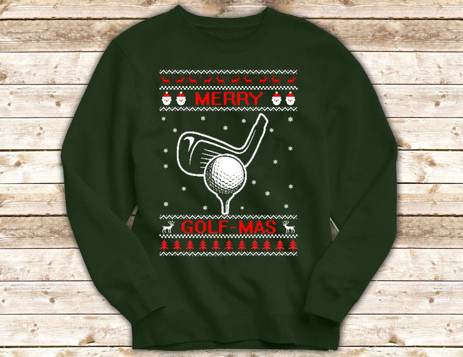 Golf ugly christmas sweatshirt golf ugly christmas sweater Etsy