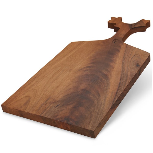 Walnut Cutting Board, (22 x 11 x 1.00) Carving Board for Kitchen, Single Piece Slab, No Glue, The Opus
