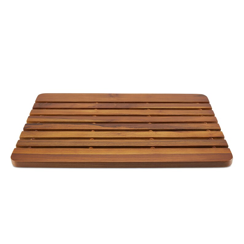 Teak Shower Mat 23 Inch Nonsliding Sauna Spa Bath Mat the Etsy