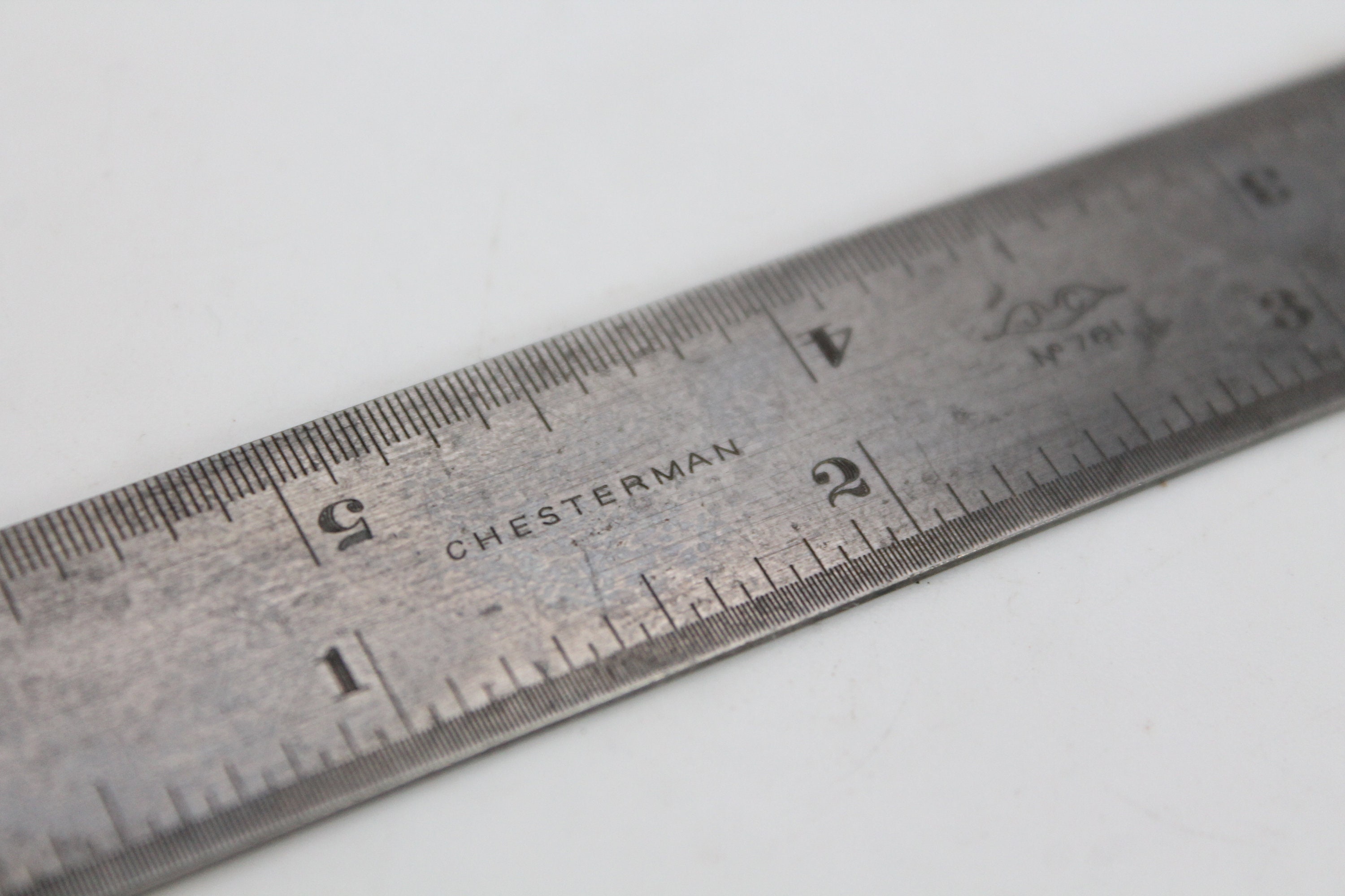 Easy Read Stainless Steel Ruler, Standard/Metric, 18.25 Long, Blue -  mastersupplyonline