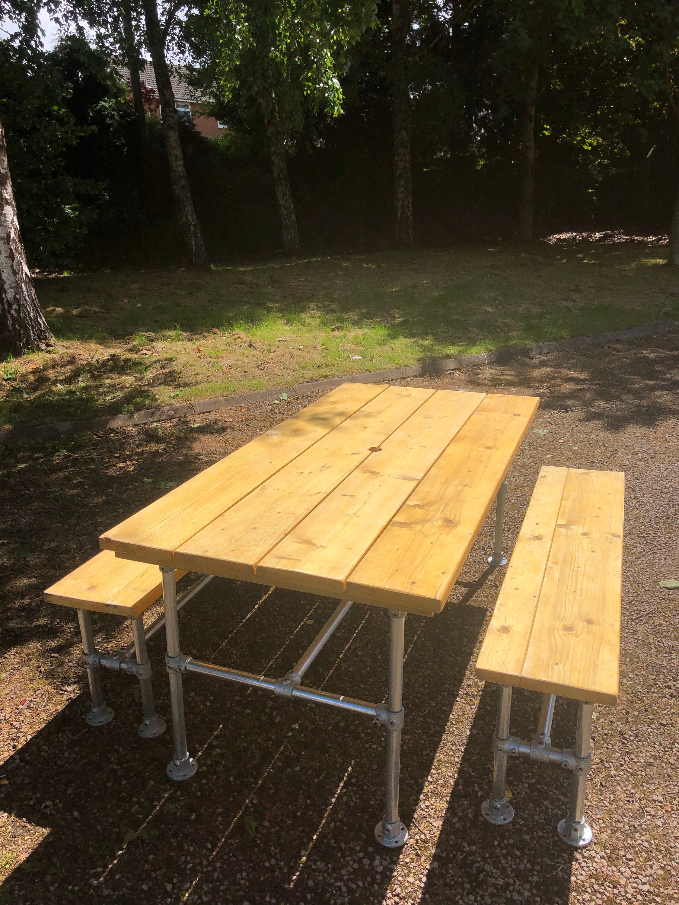 Industrial Garden Table and Benches scaffold Board Design Etsy UK