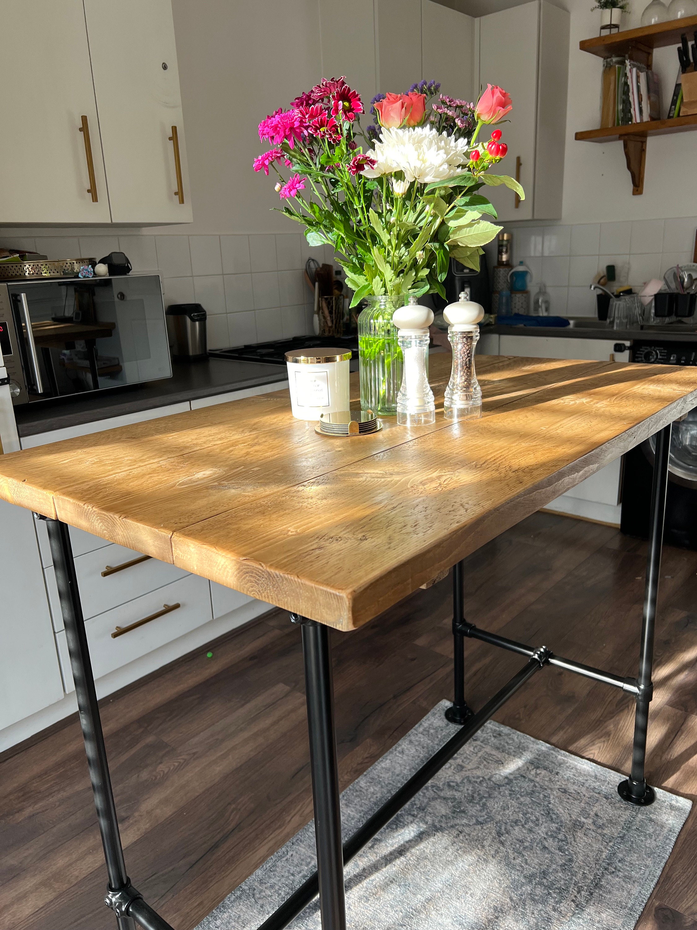 Butcher block metal legs outlet