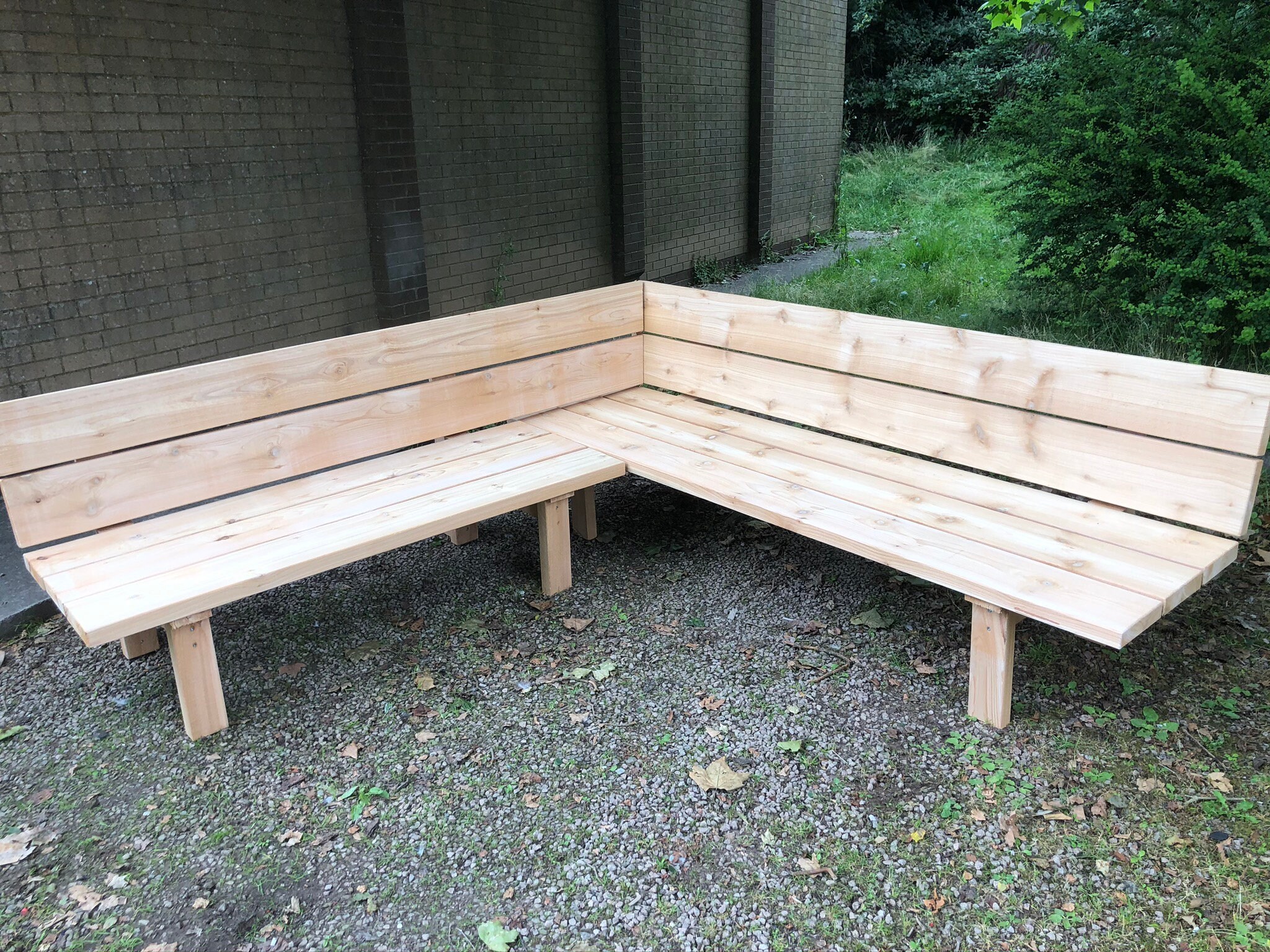 Garden Corner Sofa Lounger Bench Made With 50mm Western Red Etsy UK