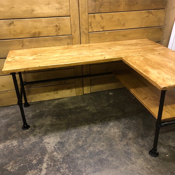 Oak Corner Desk Etsy UK